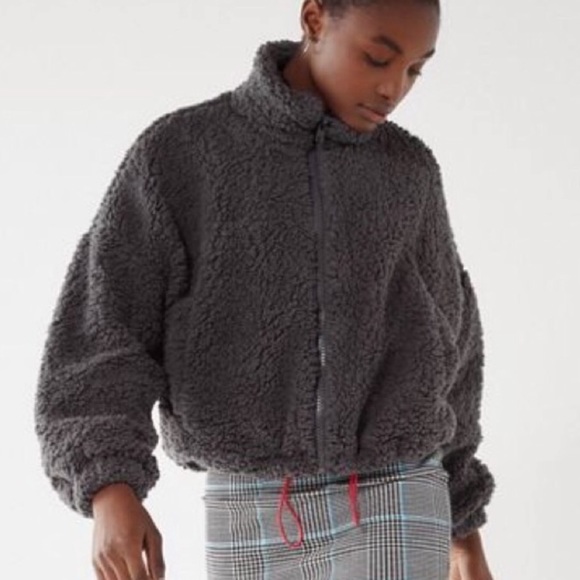 gray fuzzy jackets